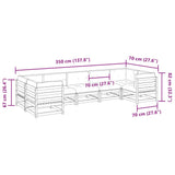 Set Divani da Giardino 7 pz con Cuscini Legno Massello di Pino