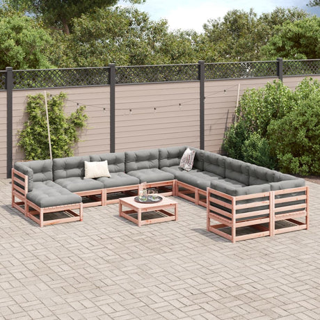 Set Divani da Giardino 12 pz in Legno Massello Abete Douglas