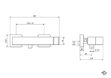 EXTERNE BRAUSEMISCHER CUBE S/DOT CHROM