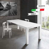 TABLE À EXTENSION MODERNE CM. 120X80XH.75 - Frêne BLANC ROMA