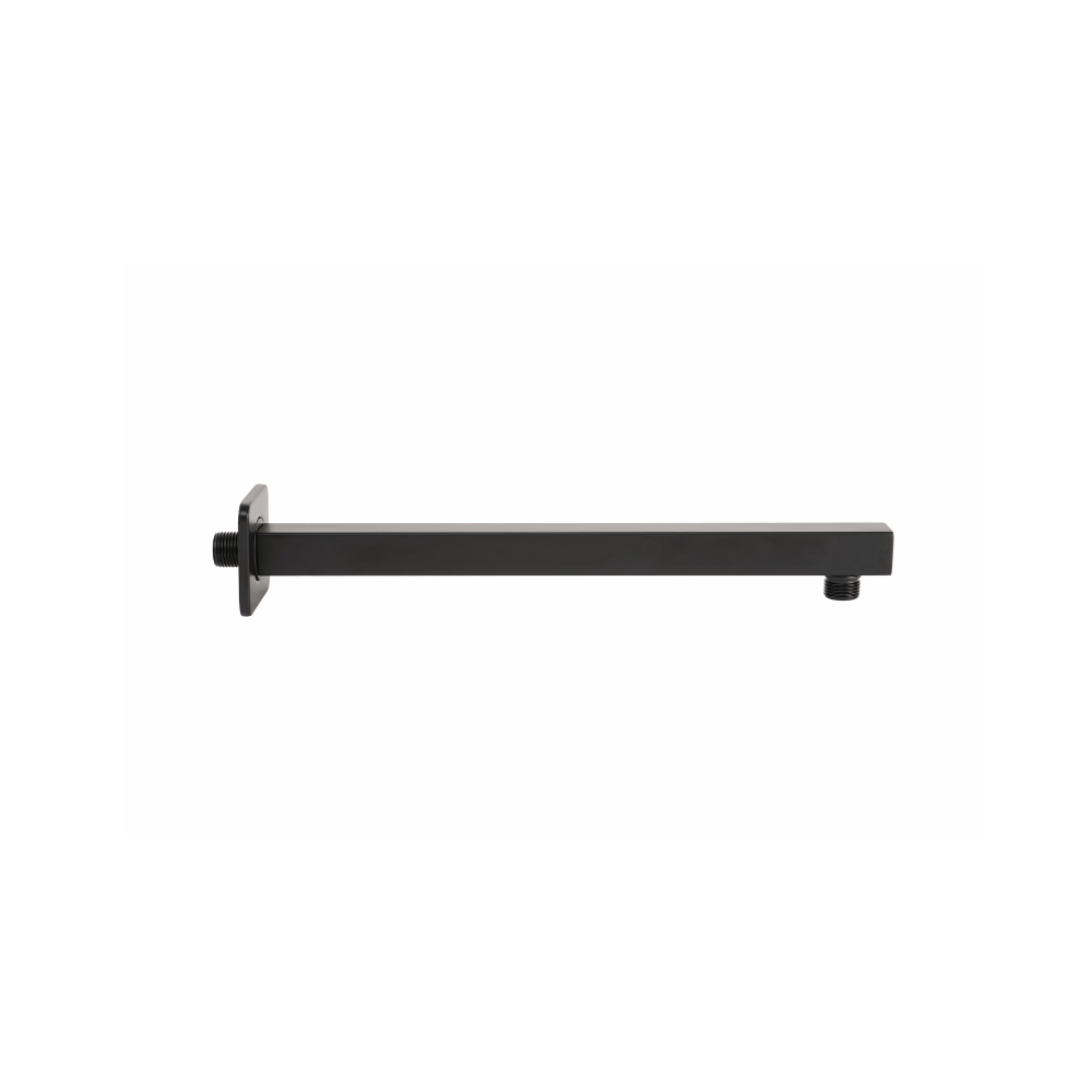 Aqualine Square Black Shower Arm