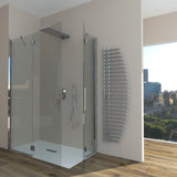 Azalea A.2FB Hinged Corner Shower Enclosure - Tempered Transparent Glass 6 mm Chrome Profile