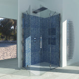 Azalea A.2FB Hinged Corner Shower Enclosure - Tempered Transparent Glass 6 mm Chrome Profile