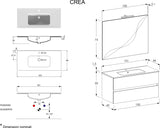 Mobile da Bagno Crea LE GRIGIO CALDO