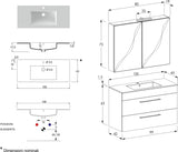 Spezieller LE-Badezimmerschrank