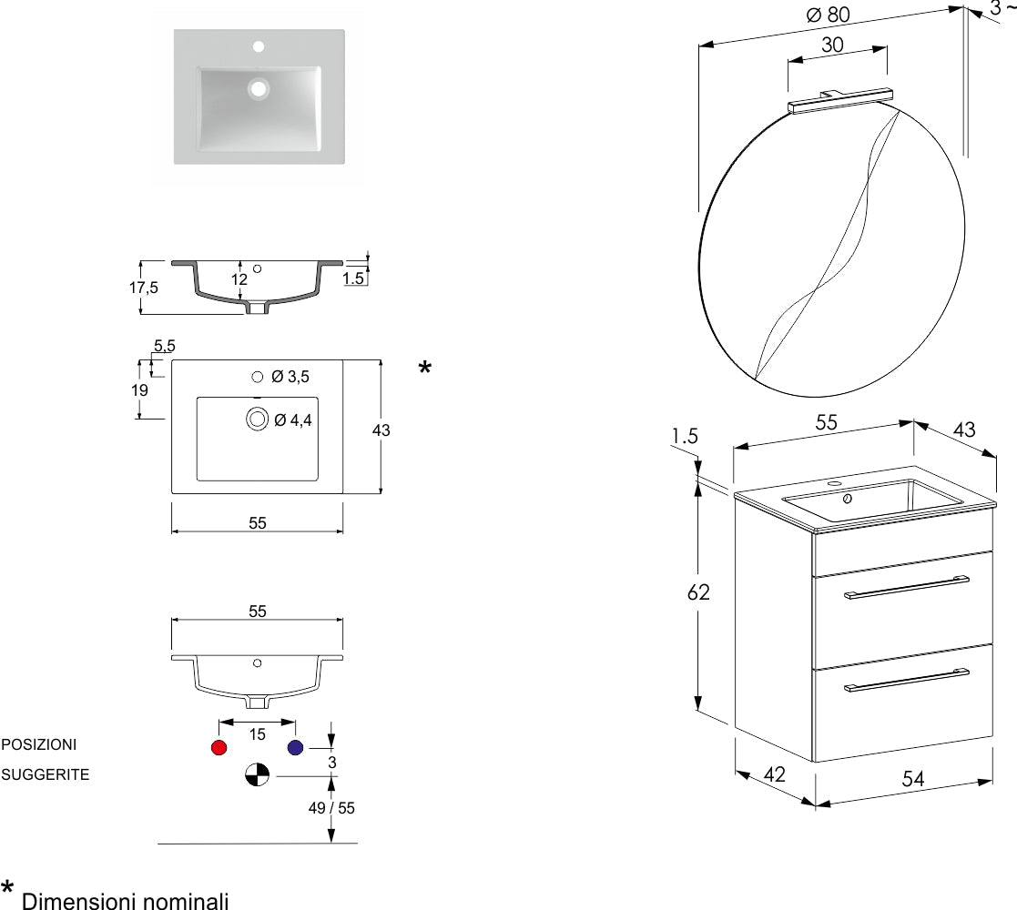 Meuble de salle de bain spécial LE