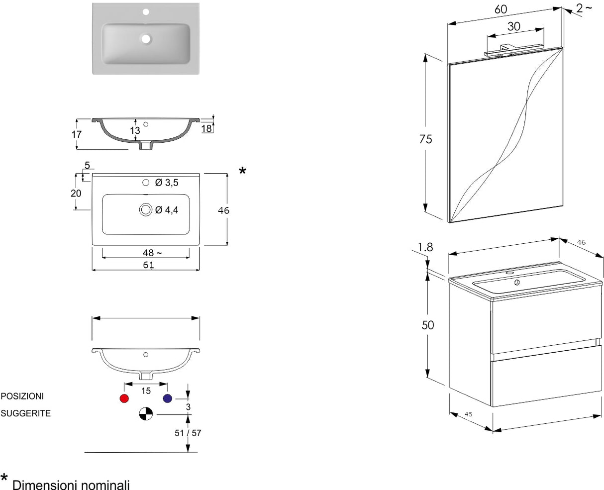 Crea LE Badezimmerschrank