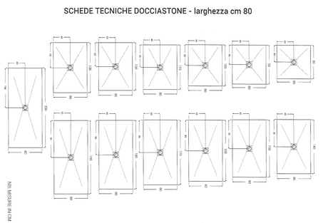 Receveur de Douche en Résine Marbre - Profondeur 80 cm - POL0