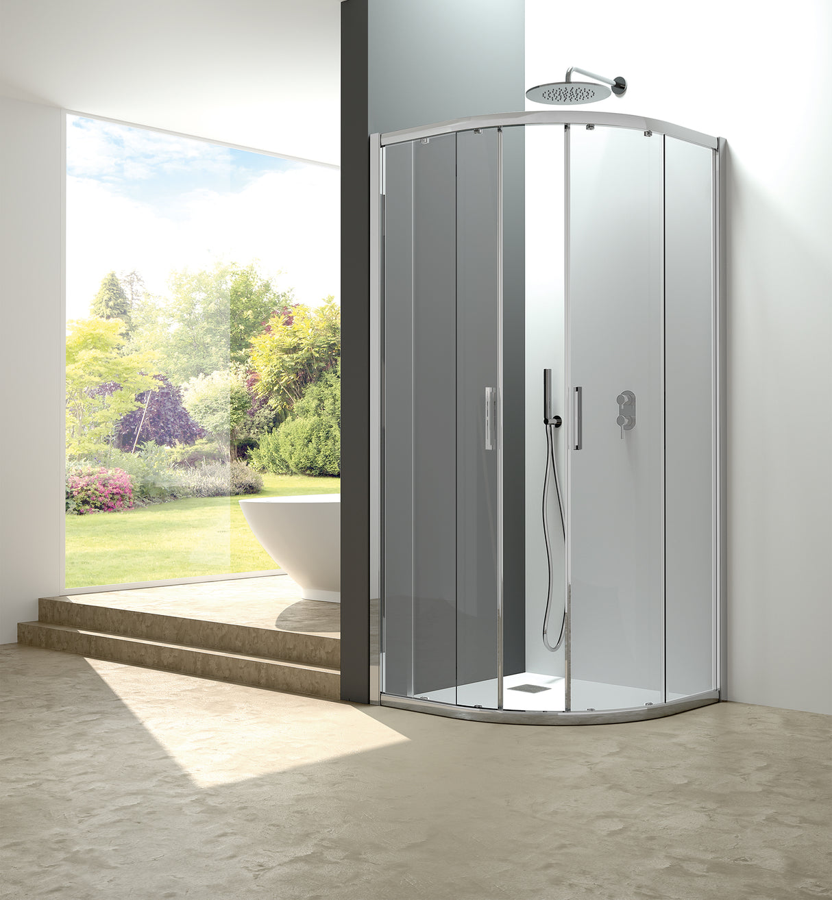 Semicircular shower enclosure - ERICA C.2FS