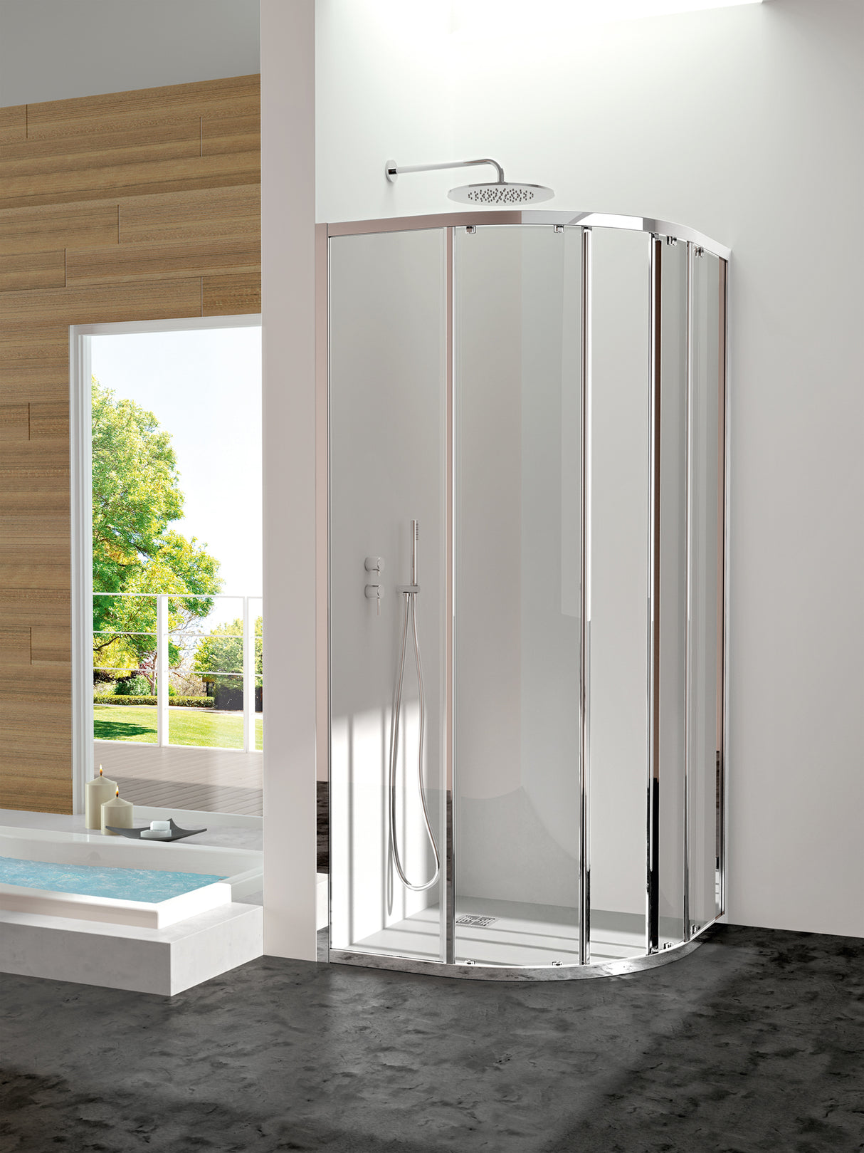 Semicircular shower enclosure GIADA C.2FS