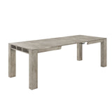 TABLE À EXTENSION FINITION BOIS CM. 140X90XH.75 - CIMENT DE LIVOURNE