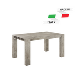 TAVOLO ALLUNGABILE FINITURE IN LEGNO CM. 140X90XH.75 - LIVORNO CEMENTO