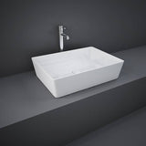 Lavabo d'appoggio rettangolare 50 x 36 cm - Ceramica Bianco