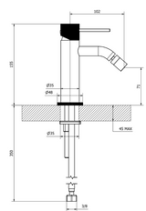 LABOR-BIDET-MISCHER 3.0 3/8 MIT SCA CHROM