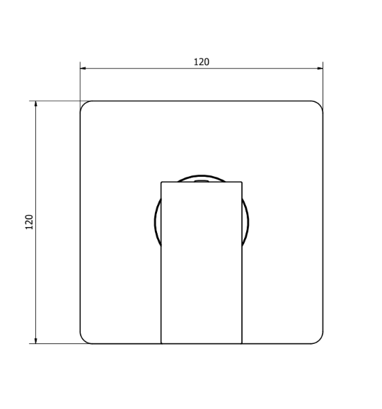 BUILT-IN SHOWER MIXER PILLAR CHROME