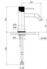 LAB 3.0 3/8 W/SCA CHROME BASIN MIXER