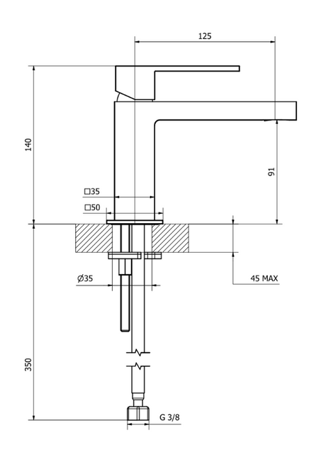 MISCELATORE LAVABO PILLAR C/SCAR//AER ORIENT. CROMO