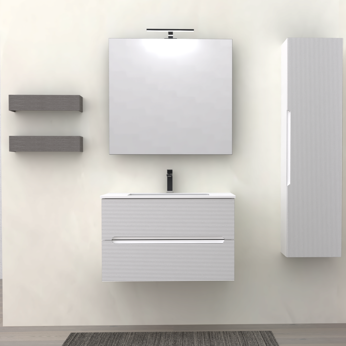 Rigo Bathroom Cabinet cm. 60 x 45 x 50 - LE MATT WHITE