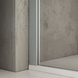 LIA A.2FS corner sliding shower enclosure - 6 mm tempered glass - satin silver profile