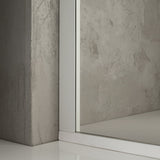 LIA A.2FS corner sliding shower enclosure - 6 mm tempered glass - satin silver profile