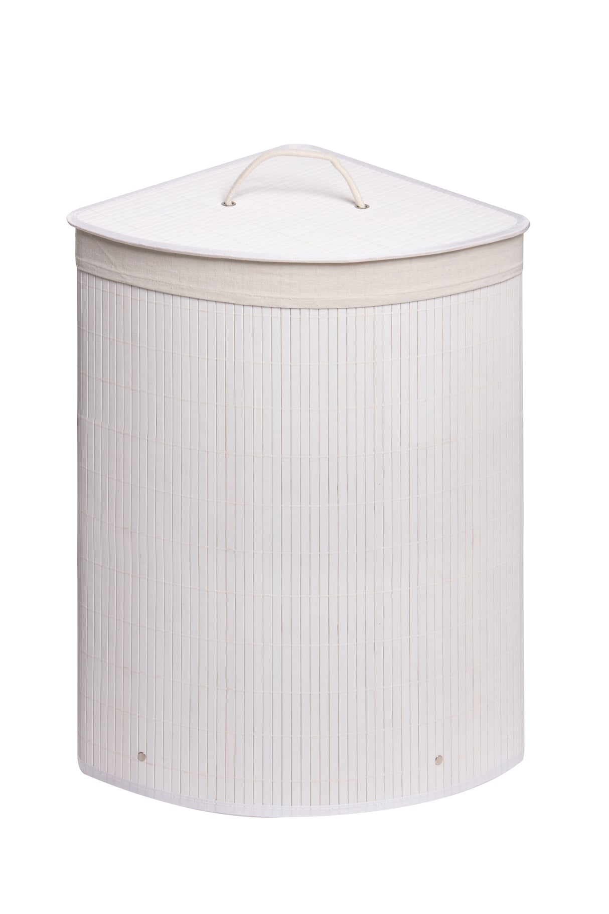 Balu' White Corner Laundry Basket