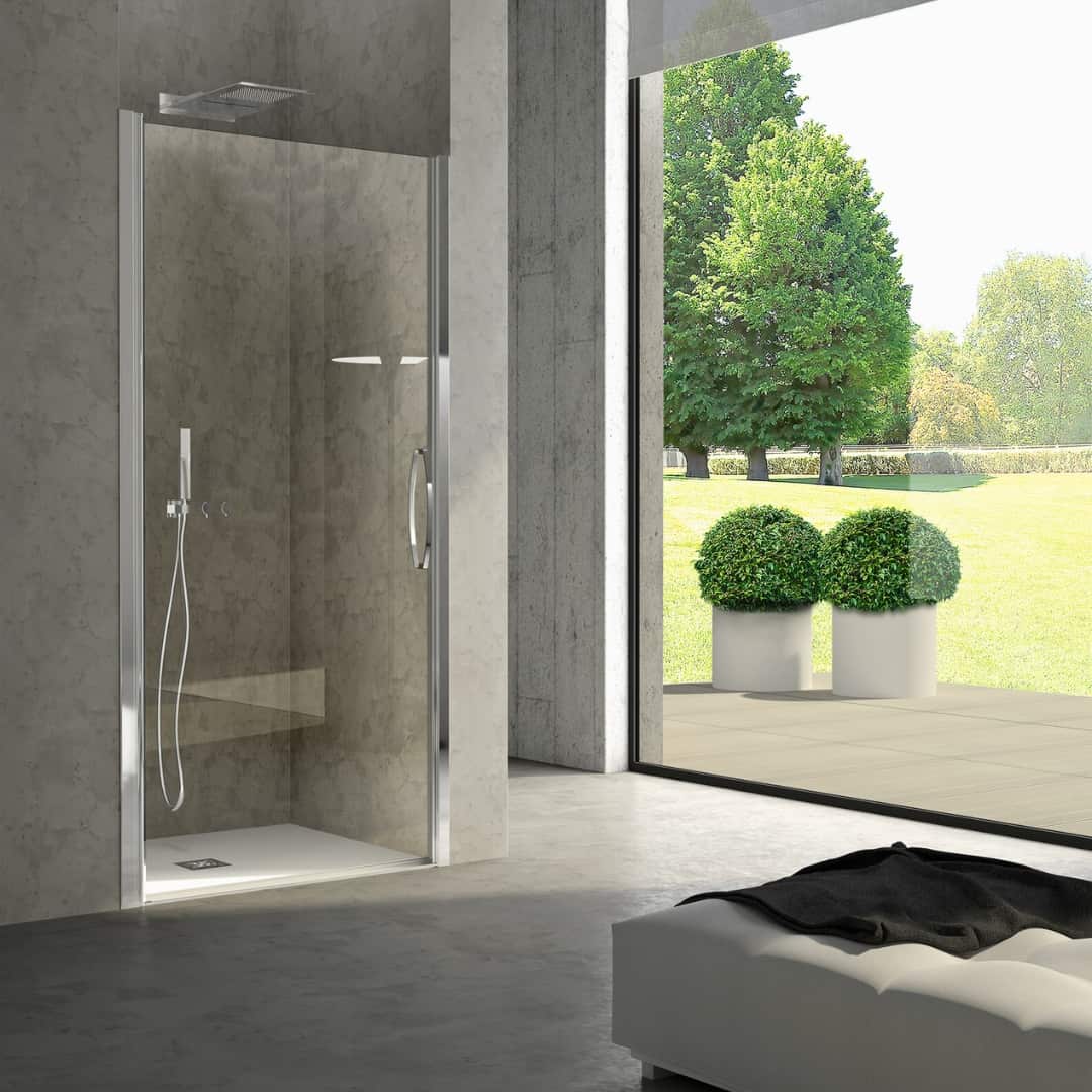 CAMILLA Front Shower Enclosure N.B 1-door hinged opening - 6 mm Tempered Glass