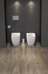 Alpine white flush-mounted toilet RAK - CAROLINE