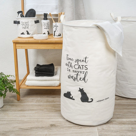 Freestanding basket and laundry holder 60 Liters Cats