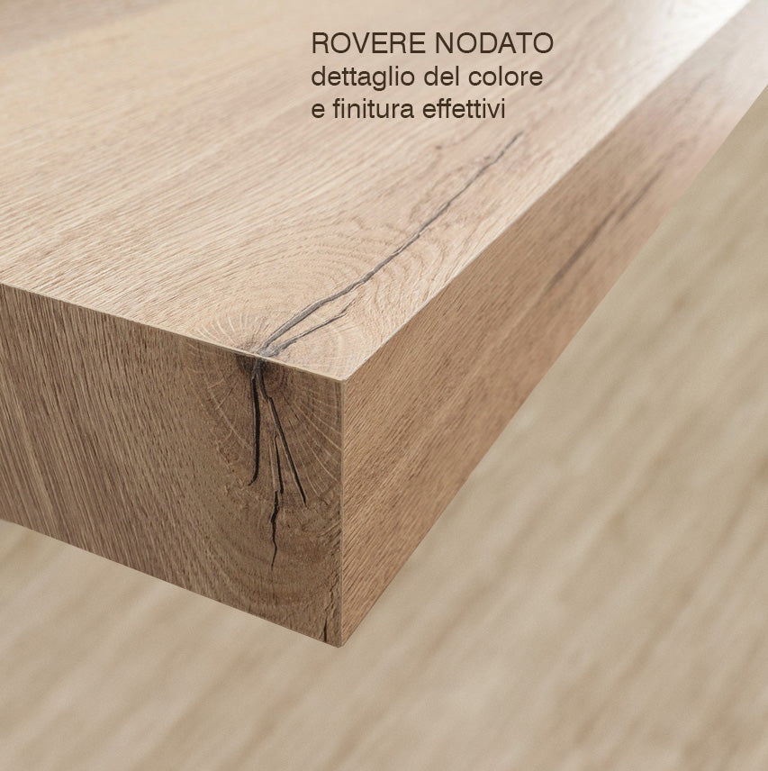 TAVOLO CONSOLLE ALLUNGABILE FINITURE LEGNO DIAMETRO CM. 46XH.75 - VENEZIA ROVERE RUSTICO