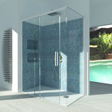 Cabine de douche d'angle LIA A.FS+L - Verre trempé 6 mm - Côté long gauche