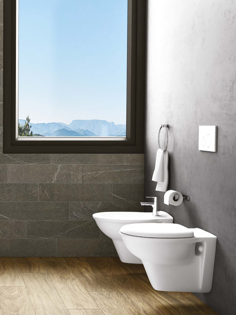 Alpine white wall-hung toilet RAK - KARLA