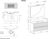 Mobile da Bagno Rigo cm. 100 x 45 x 50 - LE BIANCO OPACO