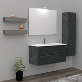 Mobile da Bagno Rigo cm. 100 x 45 x 50 - LE GRIGIO LAVA