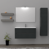 Mobile da Bagno Rigo cm. 100 x 45 x 50 - LE GRIGIO LAVA