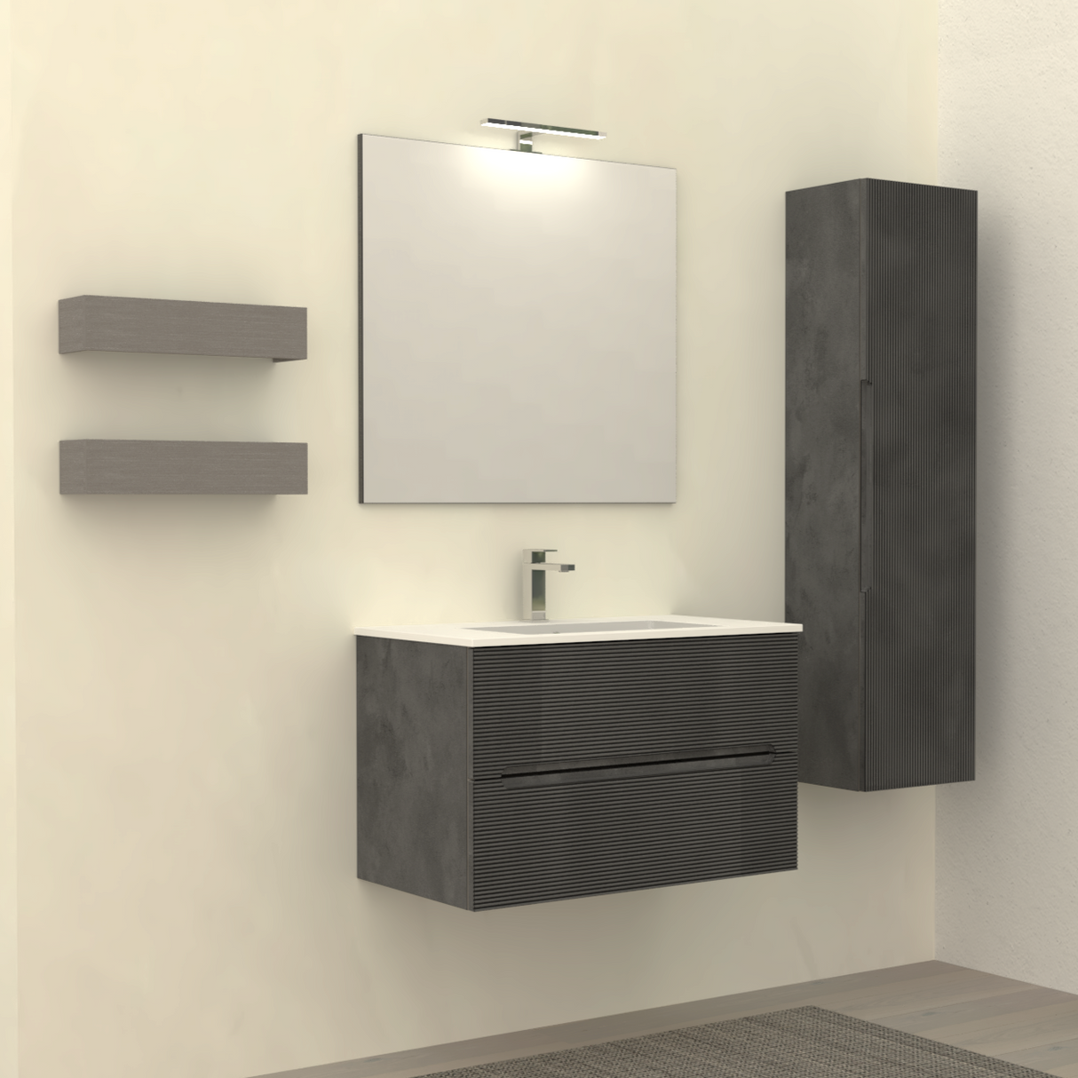 Meuble de salle de bain Rigo cm. 80 x 45 x 50 - LE