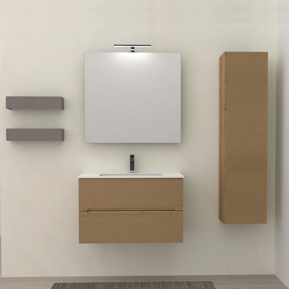 Rigo Bathroom Cabinet cm. 80 x 45 x 50 - LE ROVERE FARNIA