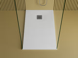 WHITE Resin Marble Shower Tray 120 cm x 80 cm - MAR0