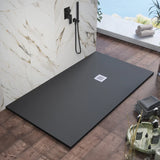BLACK Marble Resin Shower Tray - 120 cm x 70 cm - MAR0