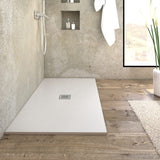 Piatto Doccia in Marmo Resina  BIANCO 120 cm x 80 cm POL0