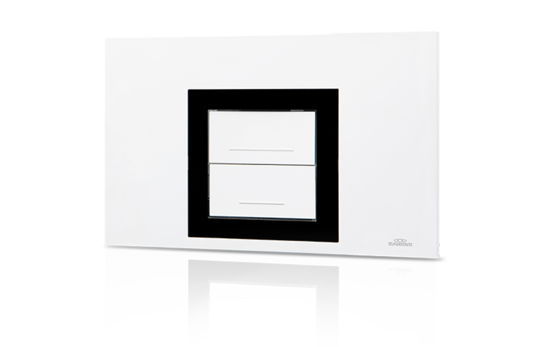 PLACCA AUREA DUO BIANCA CON CORNICE NERA