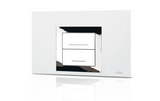 AUREA DUO WHITE PLATE WITH CHROME FRAME