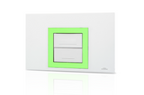 WHITE AUREA DUO PLATE WITH FLUORESCENT FRAME