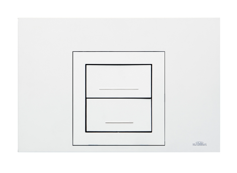 WHITE AUREA DUO PLATE WITH WHITE FRAME