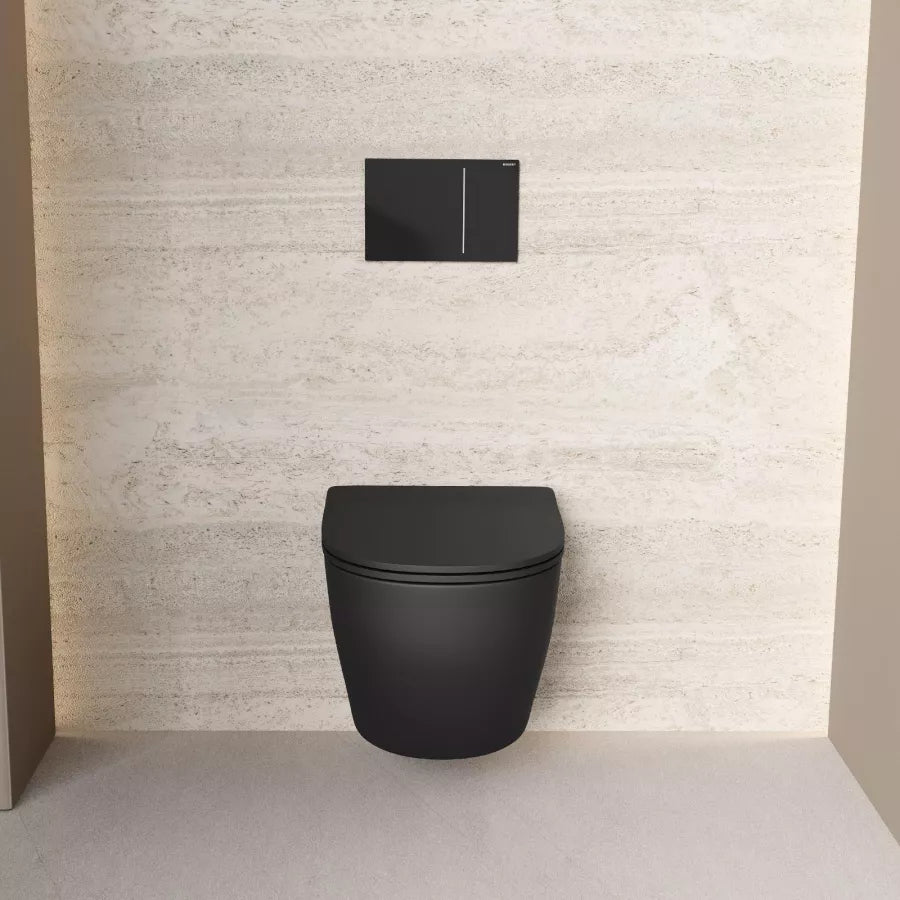 Wall Hung Toilet Matt Black - RAK - FEELING