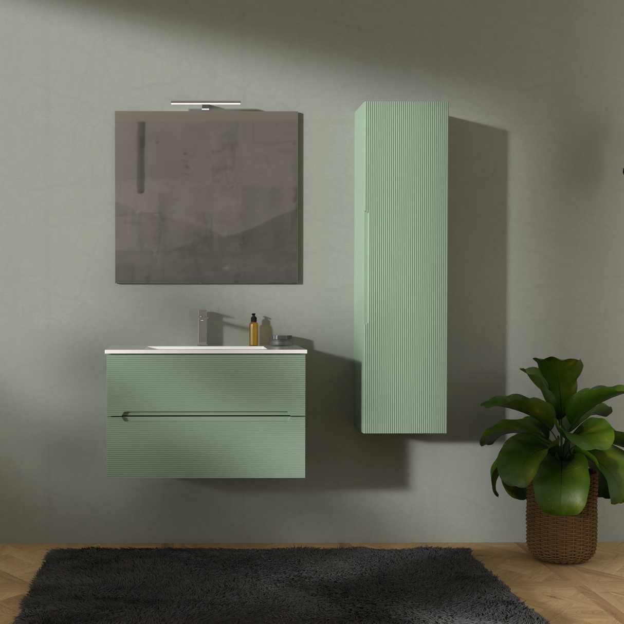 Rigo Bathroom Cabinet cm. 80 x 45 x 50 - THE GREEN SAGE