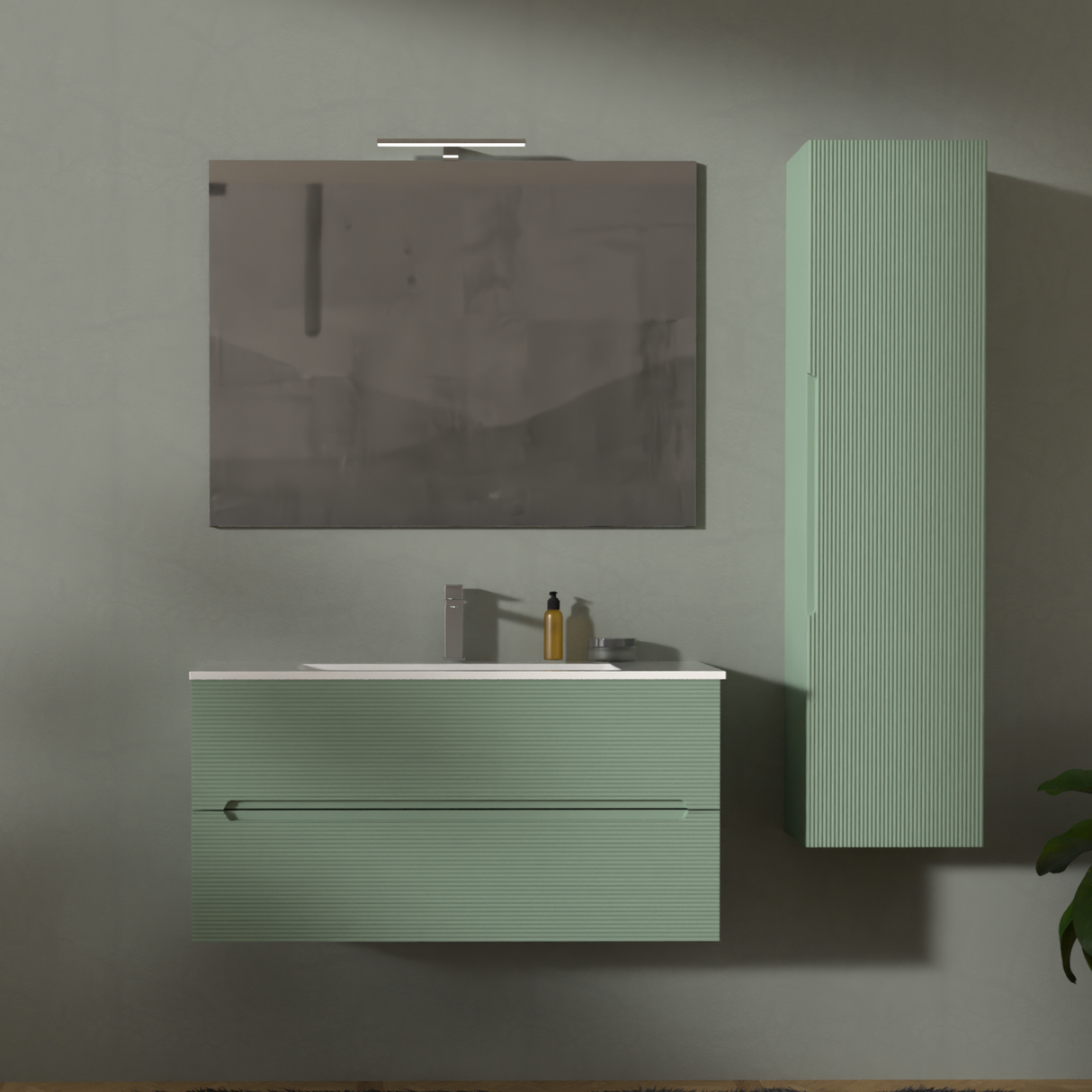 Rigo Bathroom Cabinet cm. 100 x 45 x 50 - THE GREEN SAGE