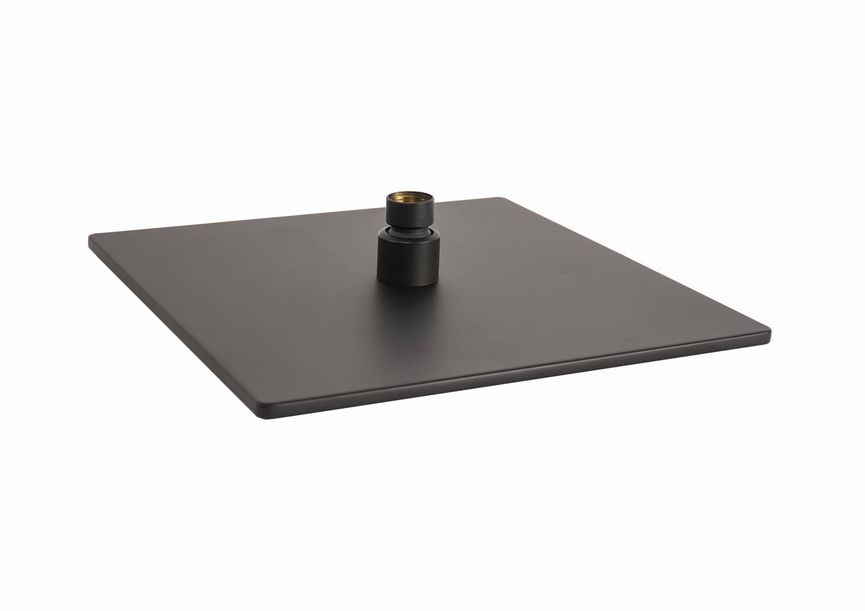 Soffione doccia Seven Nero 25 x 25 Quadrato