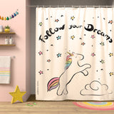 Rideau de douche Licorne